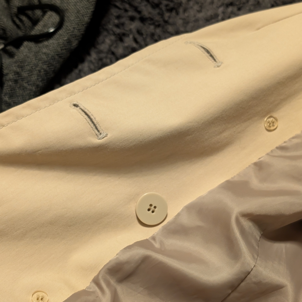 Kenneth Cole New York Cream Belted Short Trench Coat - Picture 5 of 6